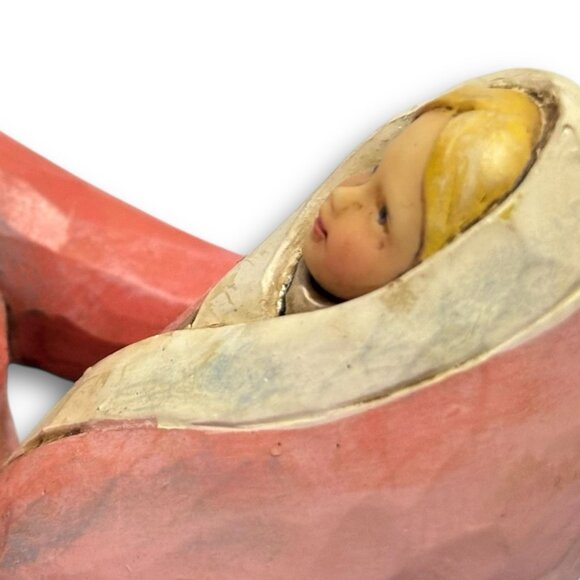 JIM SHORE Vintage “Born IntoLoving Arms” Angel & Baby Statue. Christmas Decor. - Picture 3 of 8